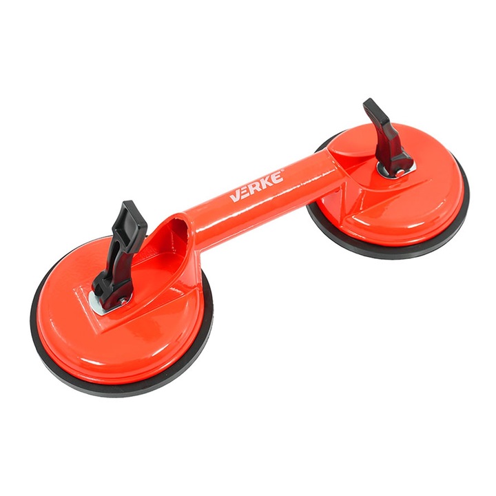 Ventuza dubla pentru sticla, VERKE, 115 mm, 70 kg