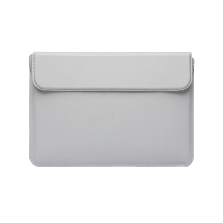 Geanta pentru laptop, suport de racire, 16 inch, capacitate mare, material PU, design subtire si usor, rezistent la apa si la uzura, gri argintiu
