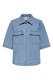 Only, Camasa lejera de denim cu buzunare pe piept, Albastru pastel, S