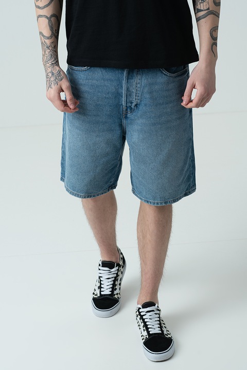 Only & Sons, Farmer bermudanadrág öt zsebes dizájnnal, Melange kék