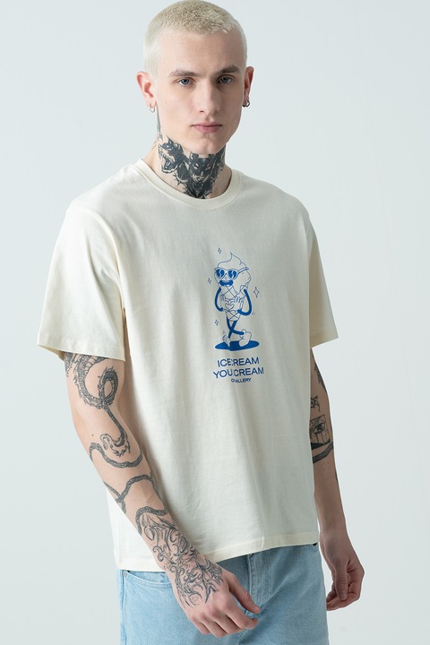 Jack & Jones, Jorunexpect mintás póló, Királykék/Krémszín