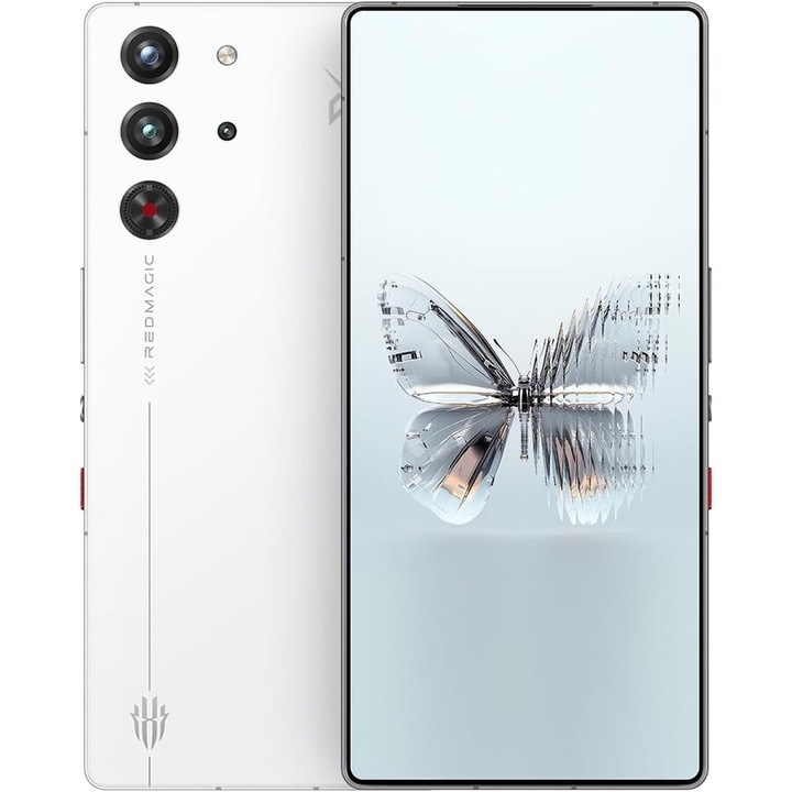 Смартфон Nubia Redmagic 10 Pro, 144Hz, Gaming, 12GB RAM, 256GB ROM, Snapdragon 8 Elite, 6.85" 1.5K AMOLED цял екран, FHD+, 50MP камера, Dual-Sim, бял