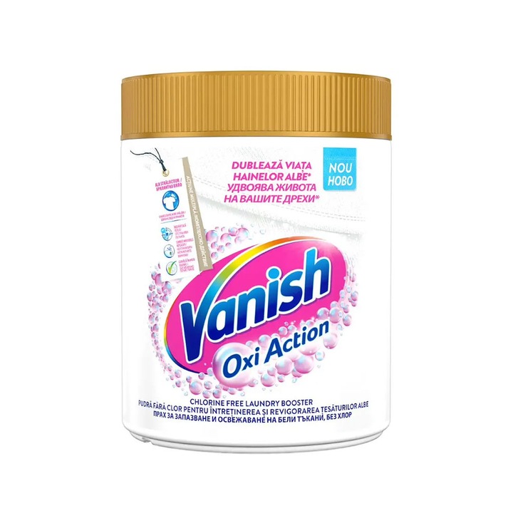 Pachet 2 X Pudra pentru indepartarea petelor Vanish Oxi Action White Powder 423g