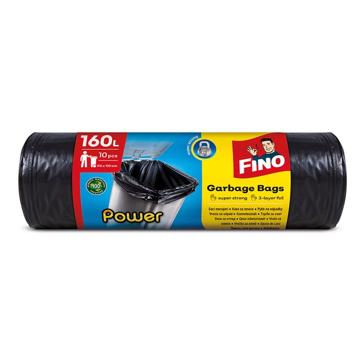 Опаковка от 2 X торби за боклук Fino 160l 10 бр. на ролки