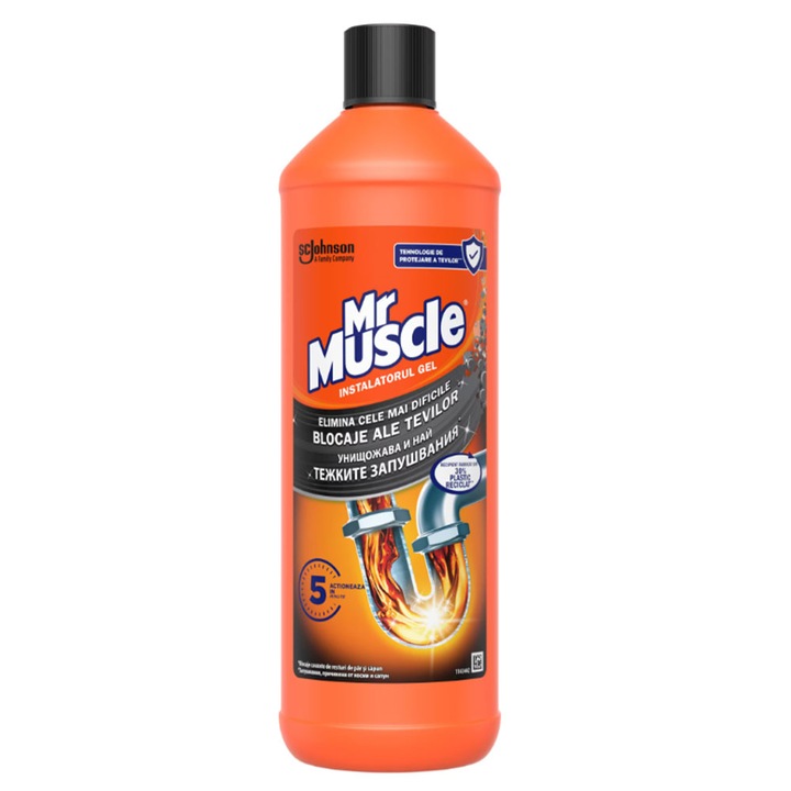 Pachet 3 X Solutie Desfundat Gel Mr Muscle 1000ml