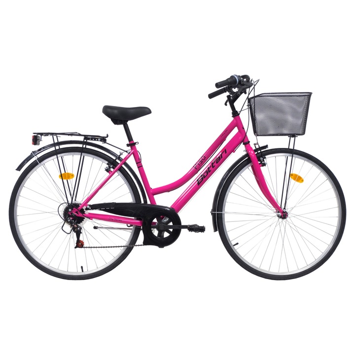 Bicicleta Dama 28 inch Otel 6 viteze, Furca Rigida