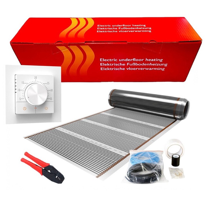 7m² комплект за подово отопление под паркет, 980W, 1m ширина, с термостат S-Control