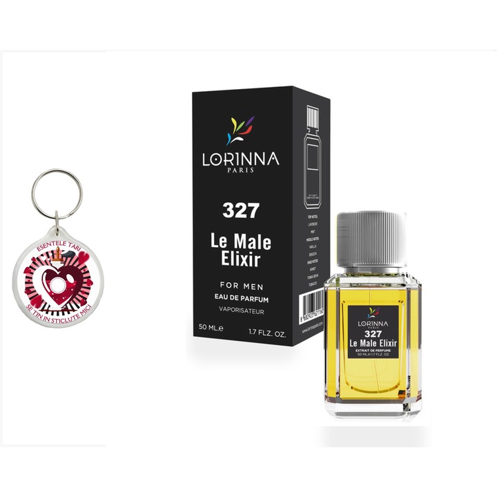 Set Apa de Parfum Lorinna Paris Parfum de barbat 50 ml si breloc esentele tari se tin in sticlute mici