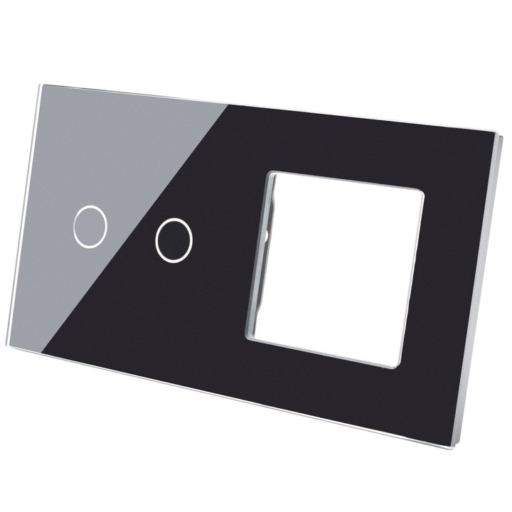 Érintőpanel keret Dual 2+S Glass Black
