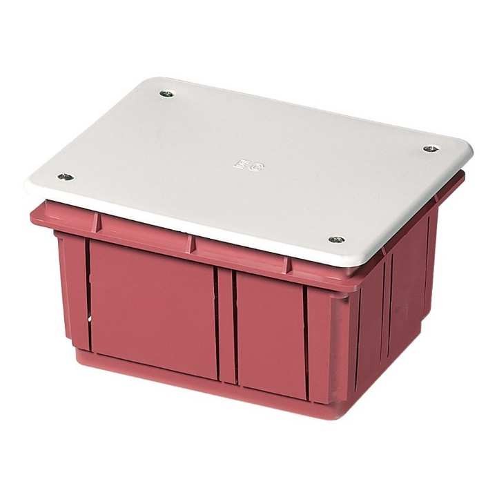 Doza, Cutie de Derivatie, Montaj Incastrat, Montarea Capacului ( Cu Suruburi), Halogen Free, IP40, 120x100x70mm, EC350C3 Elettrocanali Italia