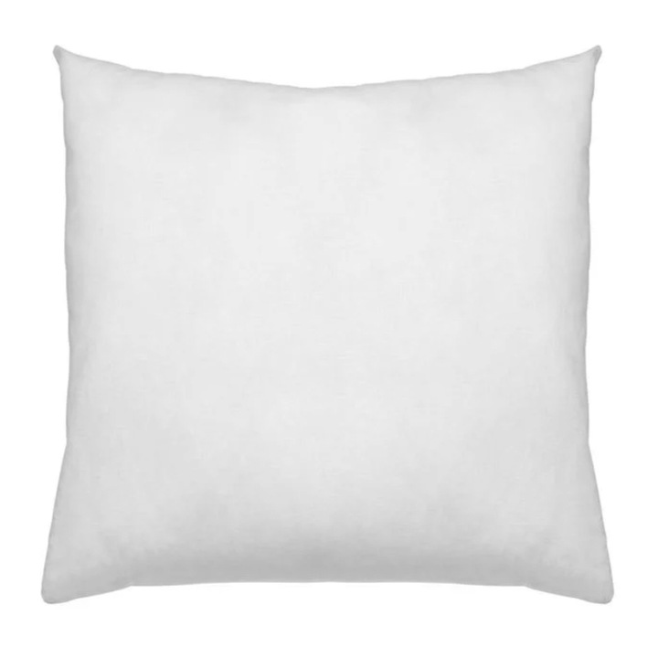 Umplutura perna, cu microfibre, alb, 60x60x15cm