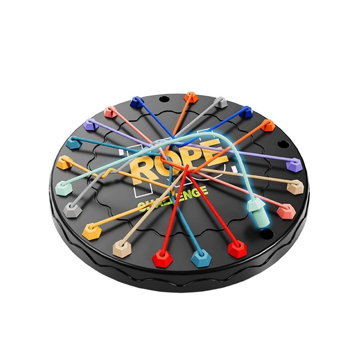 Kidsbele társasjáték, rope challenge, többszínű, 23,6x23,6x2,2cm, 3 éves kortól