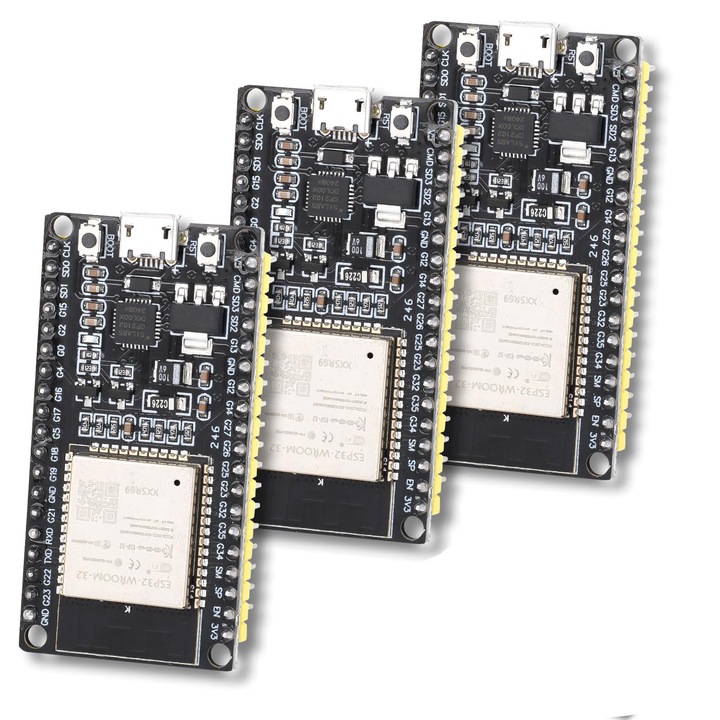 Комплект от 3 общи модула за разработка ESP32, Wi-Fi, Bluetooth, 38 пина