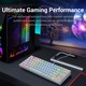 Tastatura mecanica de gaming K552, 87 taste, iluminare RGB, design compact TKL, structura metalica, rezistenta la stropi