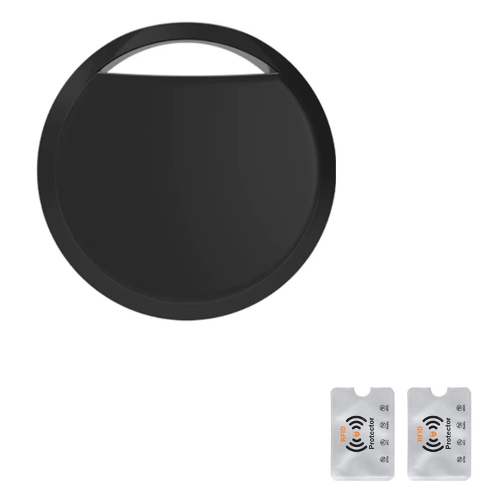 Dispozitiv Gps AirTag Anti-pierdere, Tracker compatibil Apple Find My, Acoperire Globala- Smart Tag Antifurt, iOS, Alarma 75 dB, Cu 2 Protectii RFID, UnderShop®