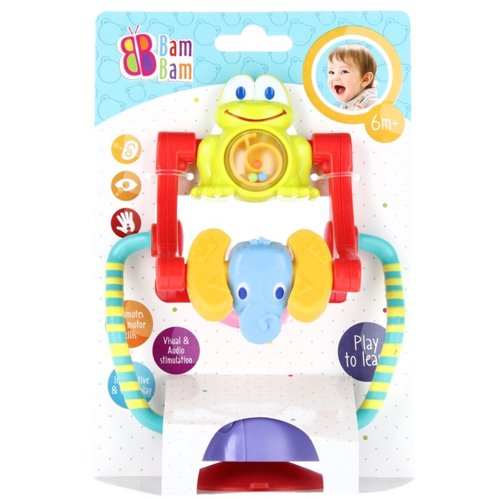Fürdőjáték, Bam Bam, 15x21x11cm, többszínű