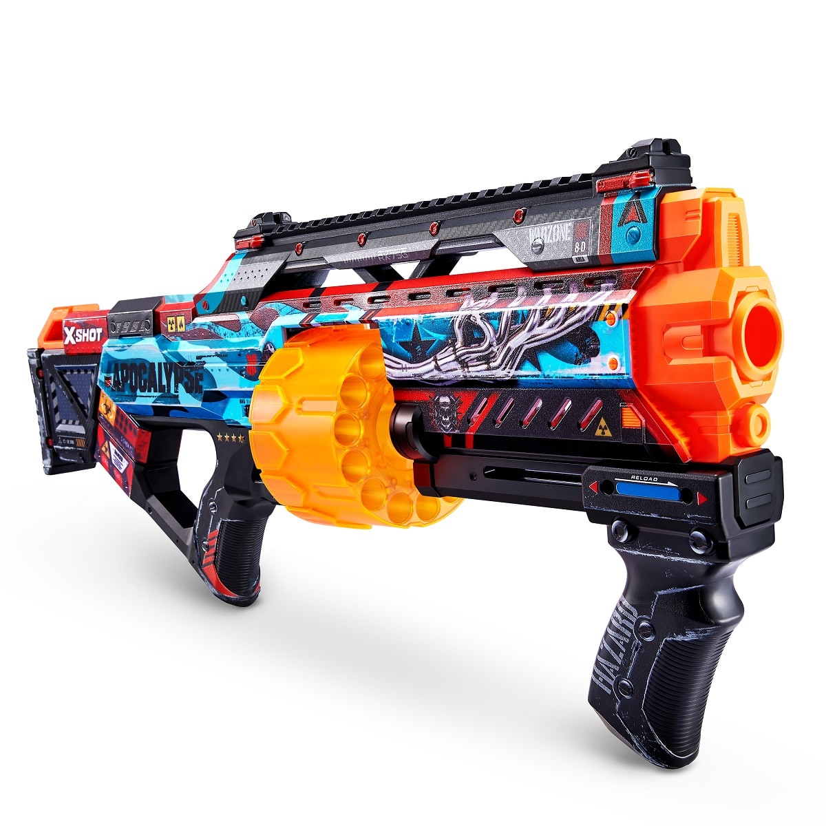 Pistol de jucarie ZURU X-SHOT Skins, 16 sageti, multicolor - eMAG.ro