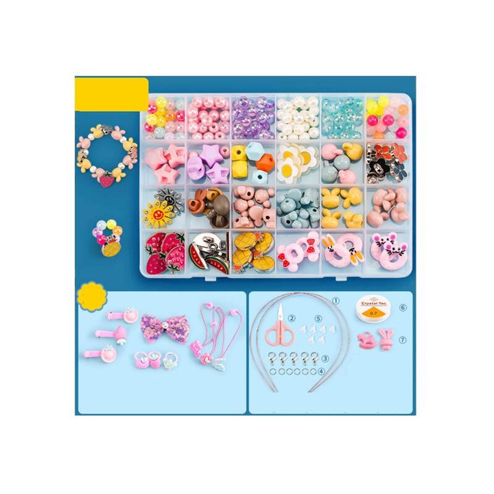 Комплект за изработка, Tres, гривни, 240 елемента, 20x13.5x5cm