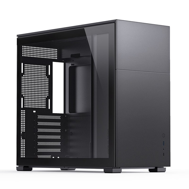 Carcasa computer Jonsbo D41, neagra, Midi Tower, fereastra laterala, 440x205x392mm