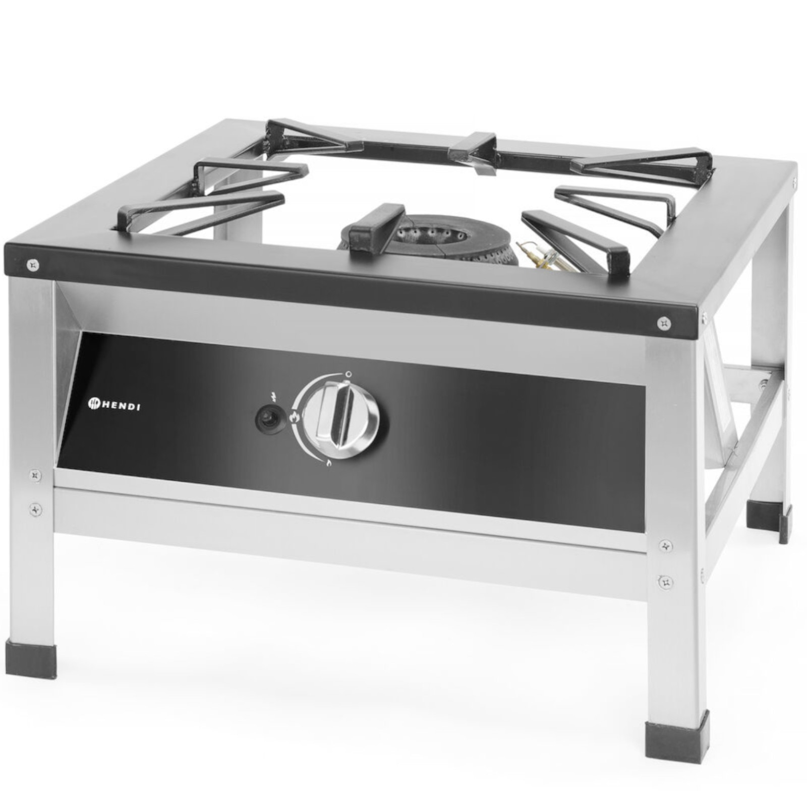 Aragaz de masa cu gaz Hendi XL, 10.8 kW, inox, 580x650x400mm