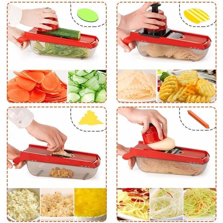 Feliator legume 6 lame rosu 32x10x12cm set
