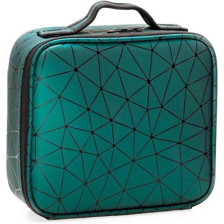 Geanta pentru cosmetice, Geanta portabila pentru machiaj de calatorie, Geanta profesionala pentru organizarea machiajului, Depozitare pentru machiaj, Cutie pentru cosmetice, Geanta impermeabila pentru machiaj pentru artist cu separatoare reglabile