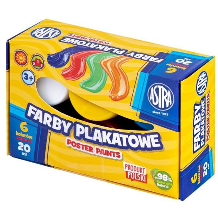 Set acuarele, 6 culori 20ml, 3 ani+