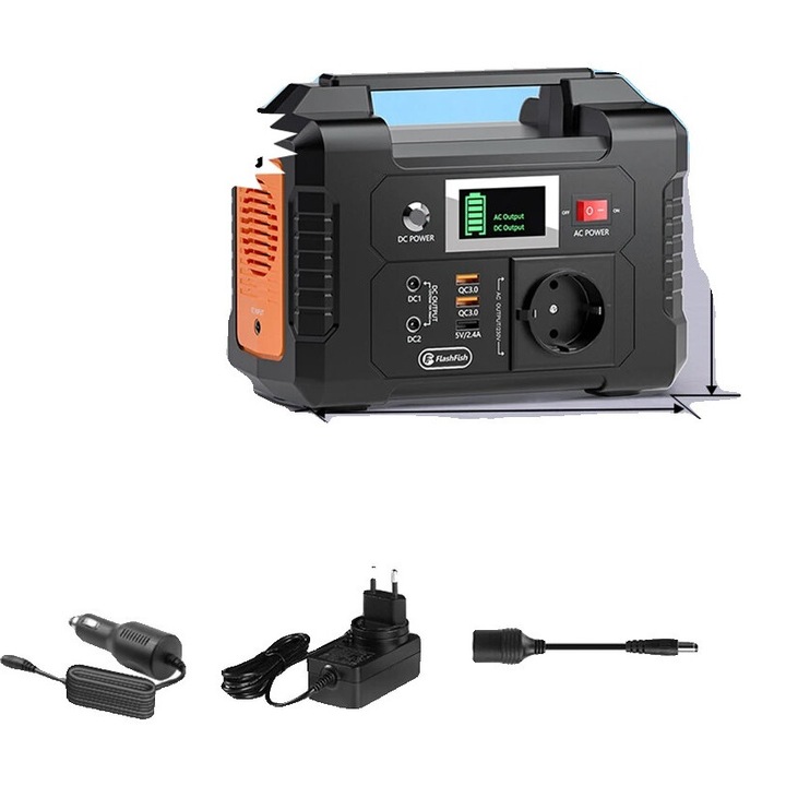 Преносим соларен генератор, капацитет 151 Wh, мощност 200 W AC, 151 Wh E200 230 V