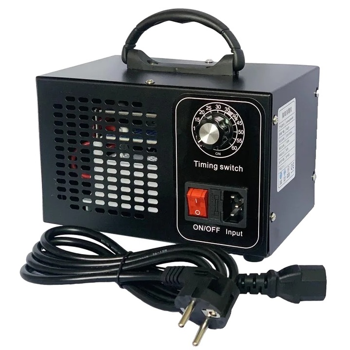 Generator de ozon, 60g/h, design portabil, 200x180x140mm, 100W, 11-20 mp