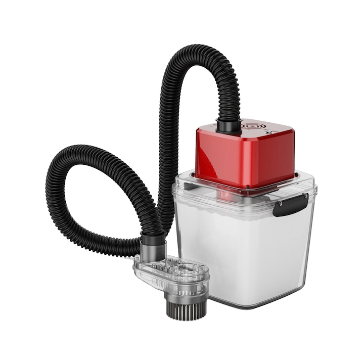Aspirator vertical Laresar V8, 48Kpa, 500W, rosu, fara fir, cu filtru HEPA