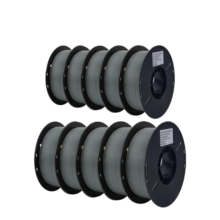 Filament 3D, 10KG PLA, gri, 1.75mm