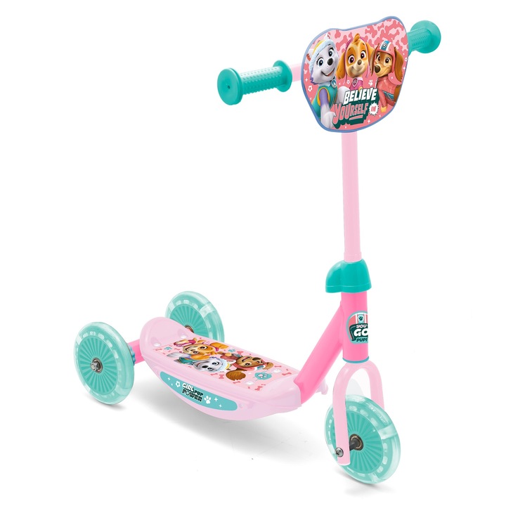 Baba 3 kerekű roller, Paw Patrol, csúszásmentes, 120 mm, 2,1 kg