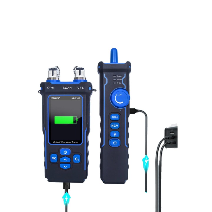 Tester de cablu de retea, NF-8508, functie de masurare a puterii optice, testare PoE, 24x16.5x5.5cm