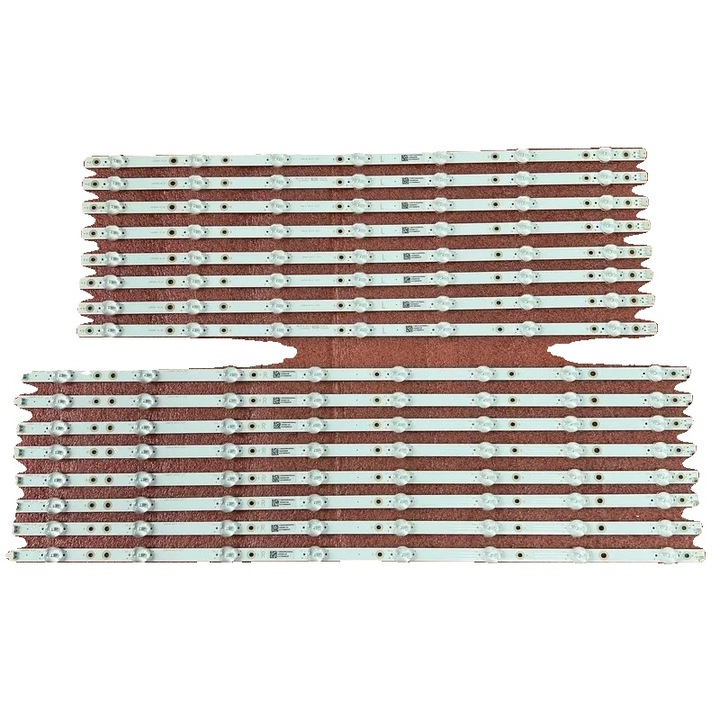 LED szalagkészlet, 16 darabos, alumínium, hatékony világítás, 1208 mm, többszínű