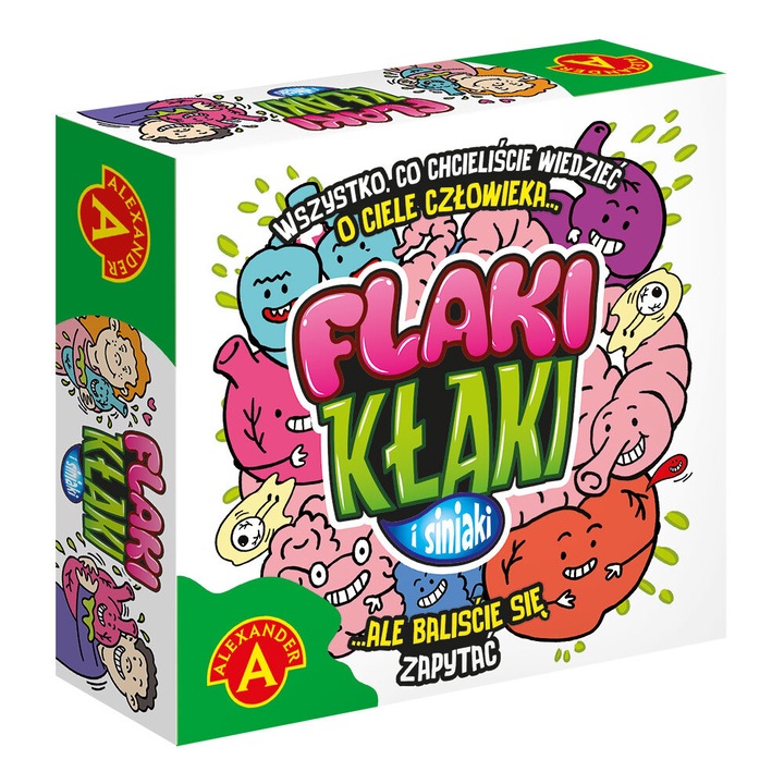 Társasjáték Flaki - Klaki, 110 kártya, 6 gyalog, többszínű