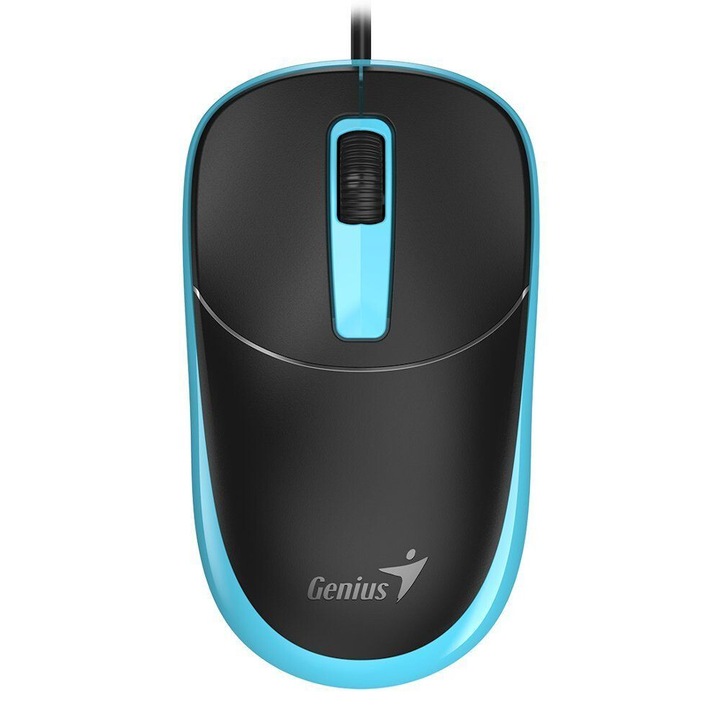 Mouse cablat Genius DX-123, 1200DPI, negru/albastru, USB