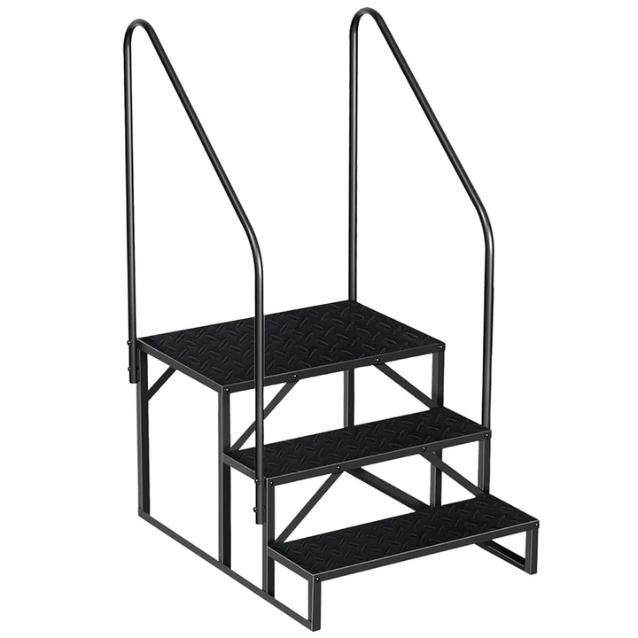 Scari de lucru, 3 trepte, capacitate maxima 660 lbs, 2 manere, antiderapante, portabile