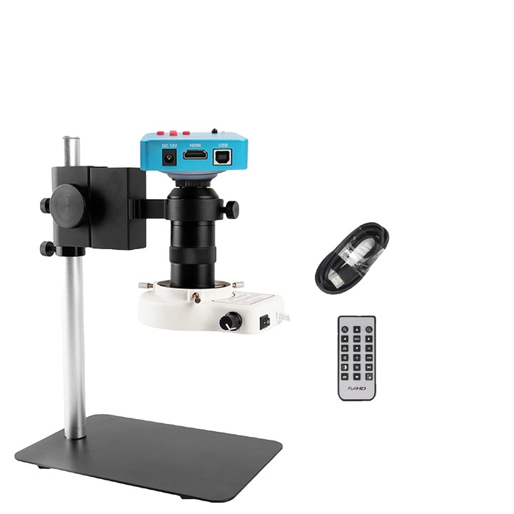 Microscop 2K, 38MP, 130X marire, set, 20x70x70mm