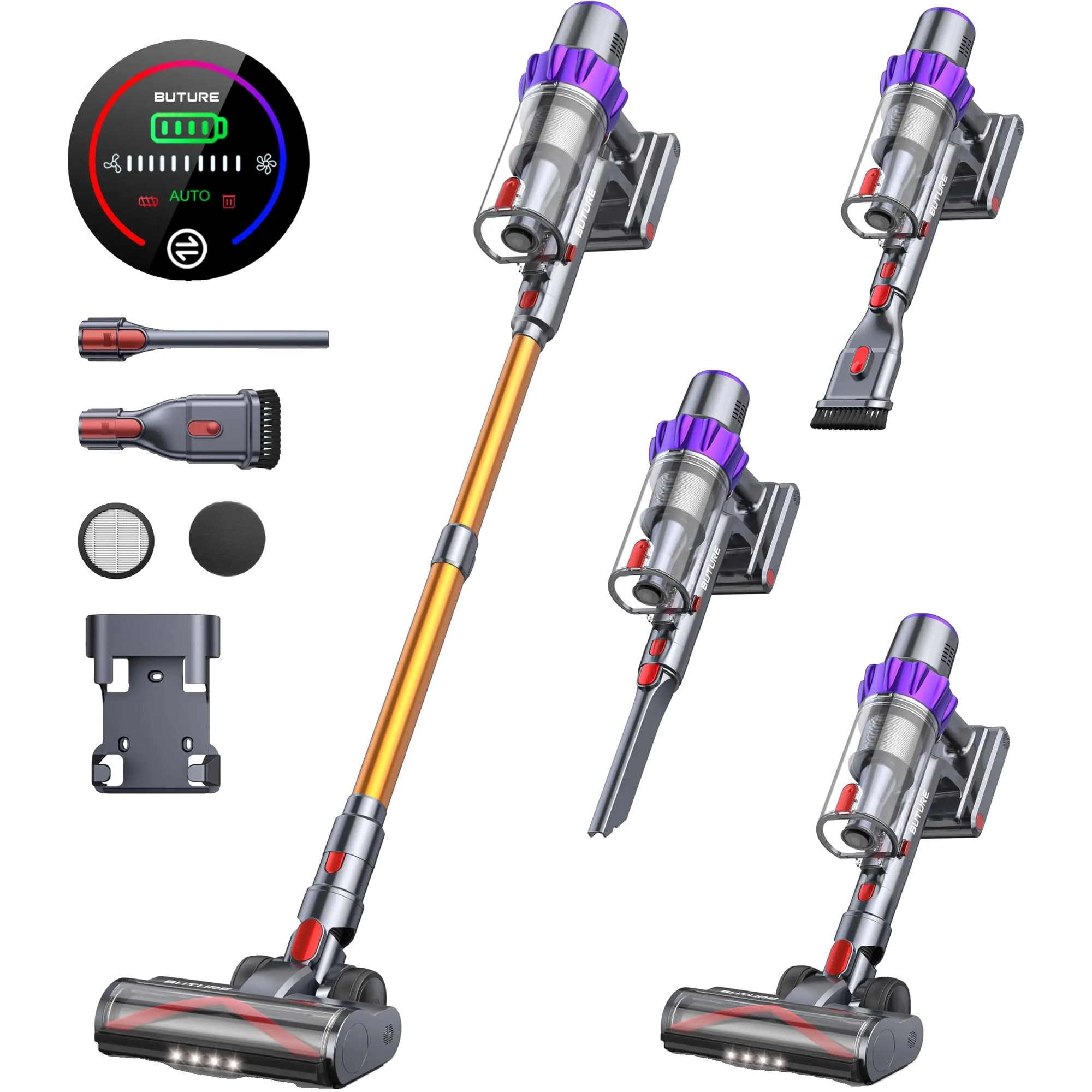 Aspirator de mana fara fir, cupa de praf de 1.5 l, filtrare HEPA, VC80