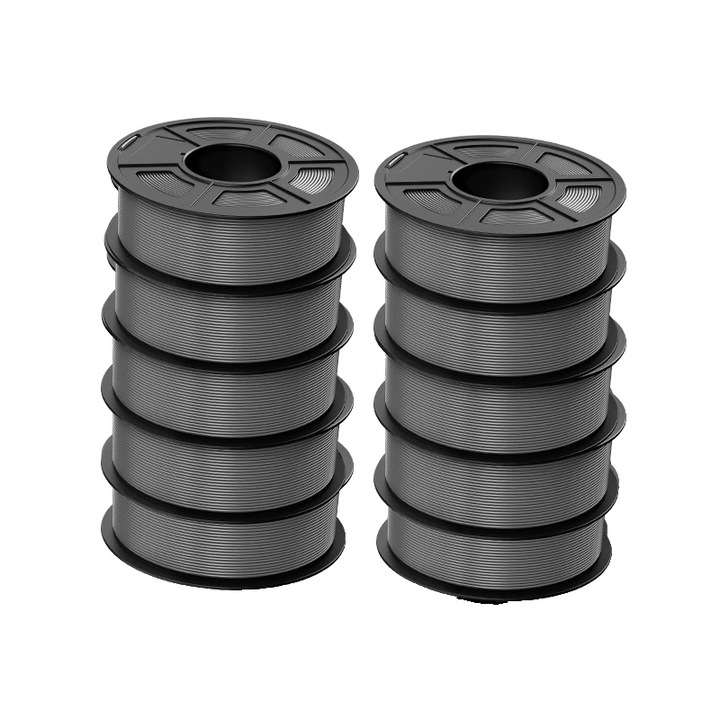 Filament 3D PLA 10Gray, ecologic, fara bule, 1.75mm, 1.1kg