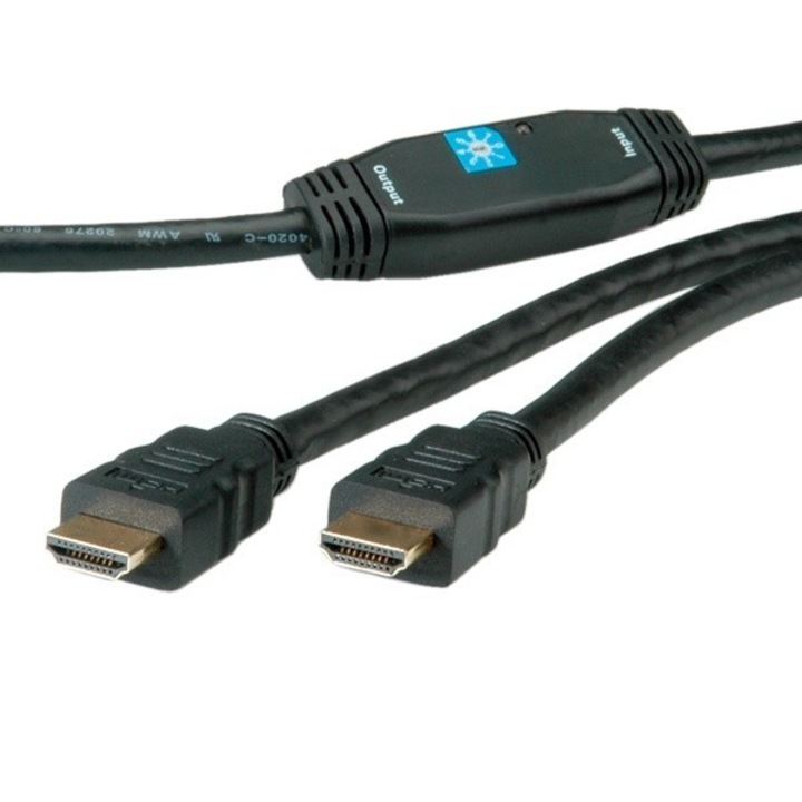 Cablu HDMI High Speed cu Repeater T-T 30m 3D, Roline 14.01.3465