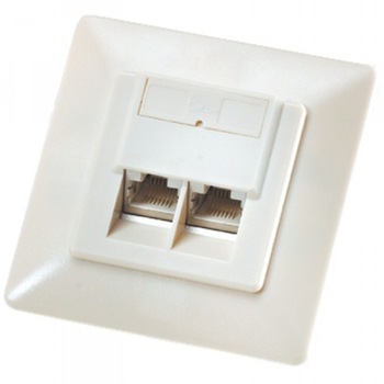 Priza RJ45 ingropata Cat. 5e ecranata, Roline 25.16.8487 Priza RJ45 ingropata Cat. 5e ecranata, Roline 25.16.8487