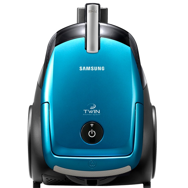 Прахосмукачка без торба Samsung VC15RHNDCNC, 2 л, Телескопична метална тръба, Филтър HEPA, Синя