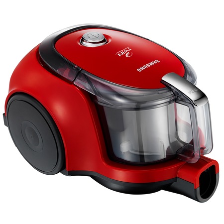 Aspirator fara sac Samsung VC15QSNMARD, 1500 W, 1.5 l, Tub telescopic din metal, Filtru EPA, Rosu