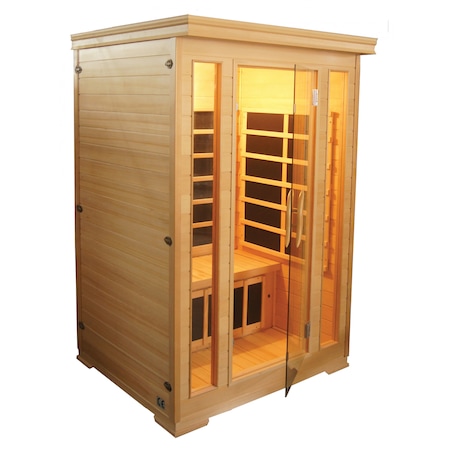 Sauna cu infrarosu KOMFORT pentru 2 persoane, Hemlock canadian 124 x 116 x 190 cm, 1850 W
