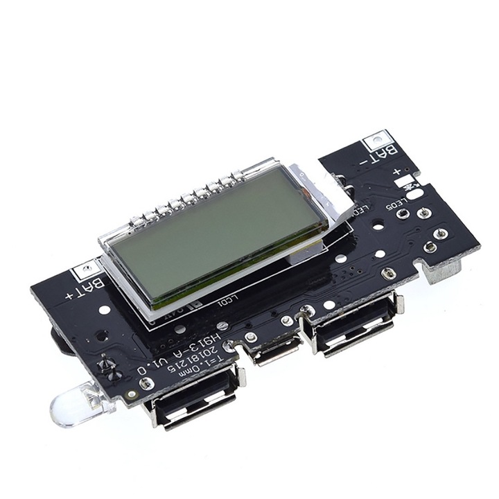 Modul de incarcare 18650, Enforose, USB dual 5V 1A/2.1A