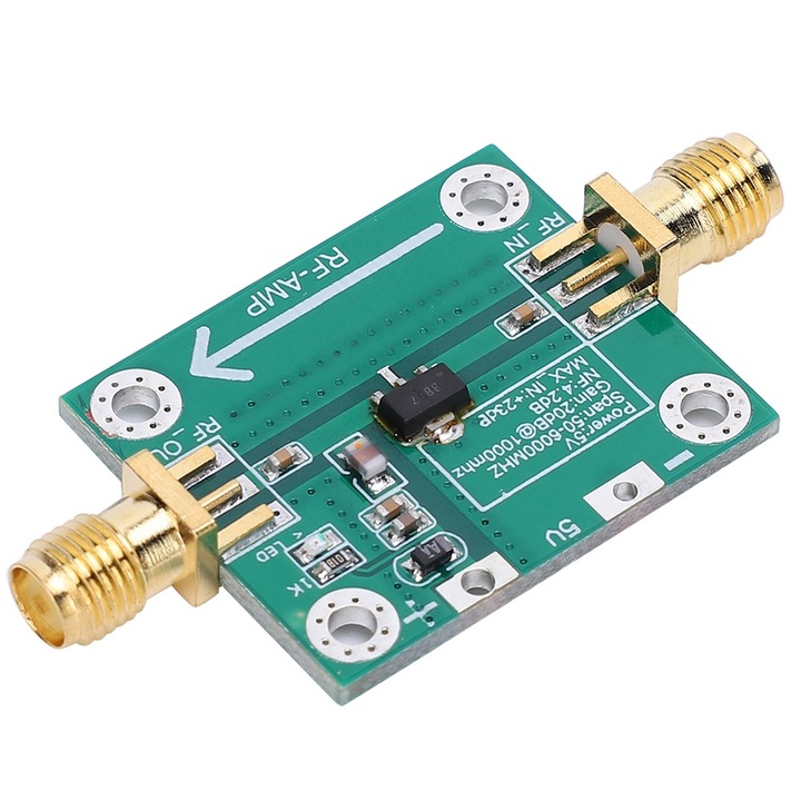 Modul amplificator RF Castig redus de zgomot 20dB 50‑6000MHz Modul amplificator RF banda larga Enforose