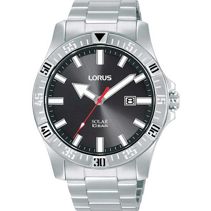 Lorus Quartz ferfi karora, 42mm, 10ATM, Ezüstszín