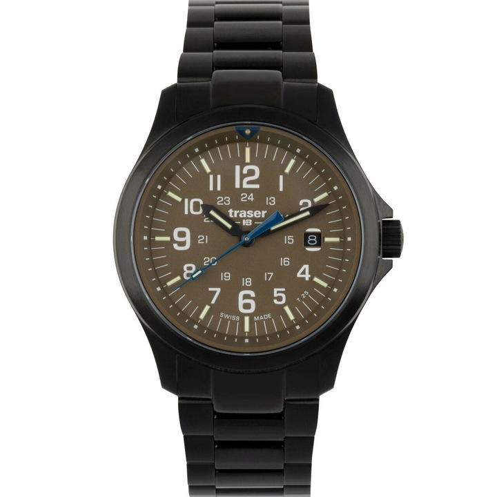 Traser ferfi karora Quartz, 42mm, 10ATM, Fekete