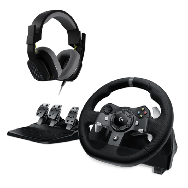 Logitech Driving Force G920 kormánykerék Xbox One-hoz/PC-hez, Astro A10 játékfejhallgatóval együtt